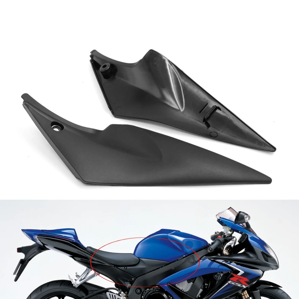 2x Black Gas Fuel Tank Side Cover Panel For Suzuki GSX-R 600 750 K6/K7 2006-2007 Motorcycle Accessories