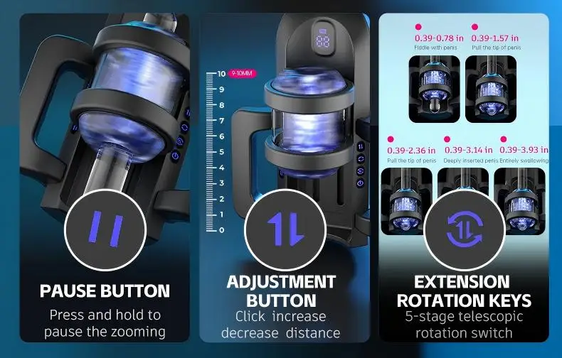 HeartCaptor Electric Male Masturbator Cup Automatic Telescopic Thrusting Handsfree Adult Toy - Details 11