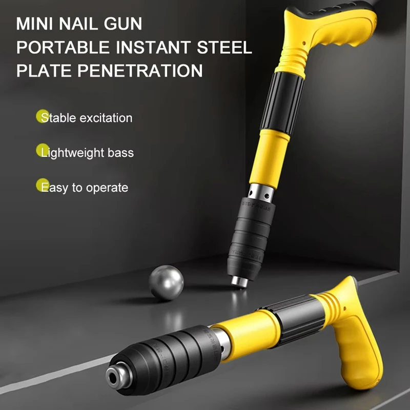 BAAG-木工/装飾統合エアネイラー多目的低ノイズ手動ネイラーツール壁鋼釘用