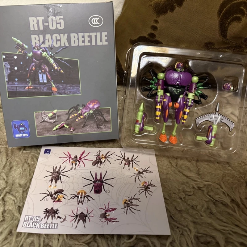 

RobotToys RT05 RT-05 Tarantulas Black Beetle Mini Scale Mecha Transformation Toy