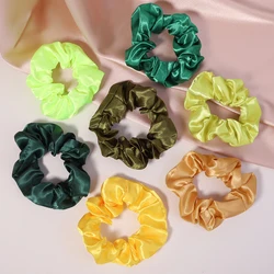 Women Silk Scrunchie Elastic Handmade Multicolor Hair Band Ponytail Holder Headband Hair Accessories Wholesale