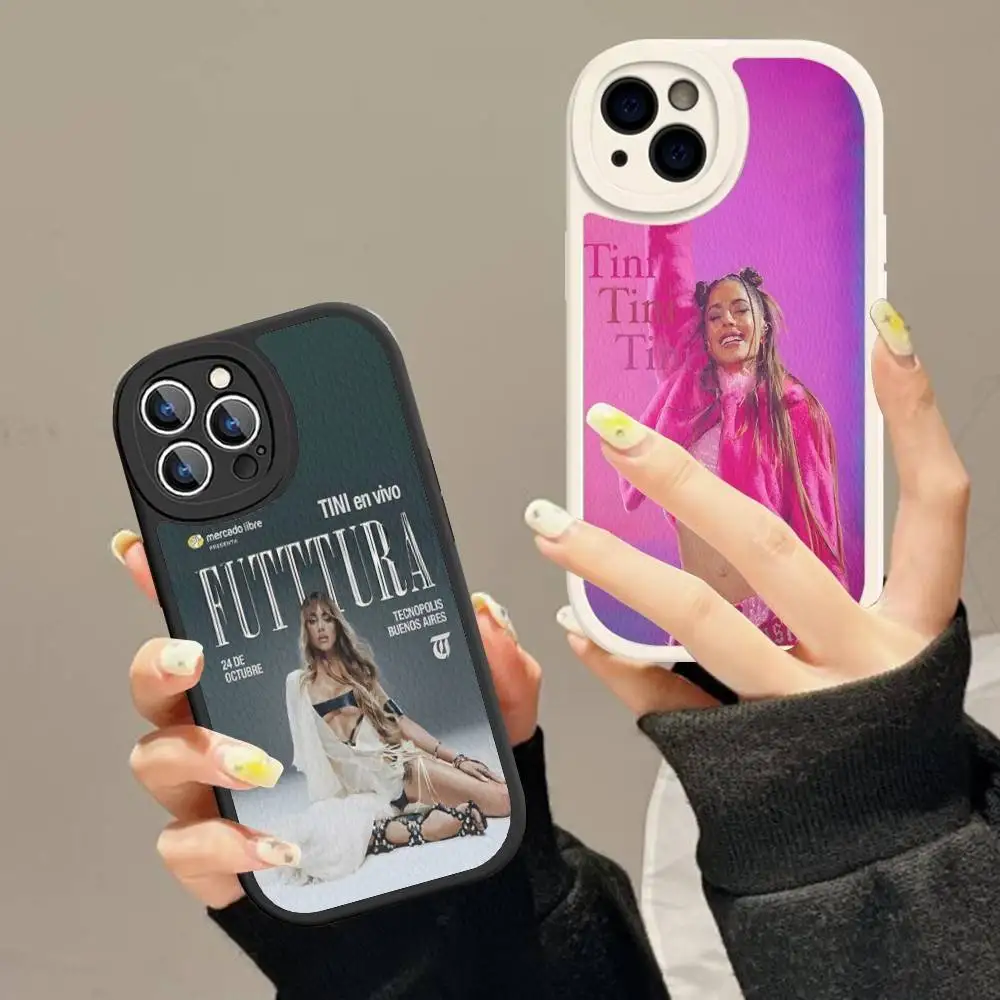 Capa de Couro Macio Singer T-TINI M-Martina para iPhone 16 15 14 13 12 11 Pro Max Plus 16E