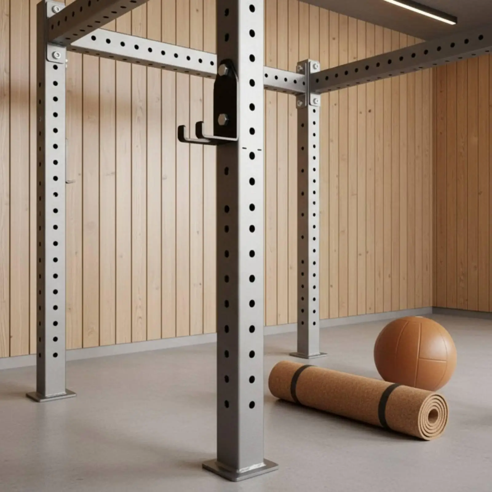 Squat Rack Bar Hook Easy to Install Vertical Barbell Storage Hook Long-Lasting