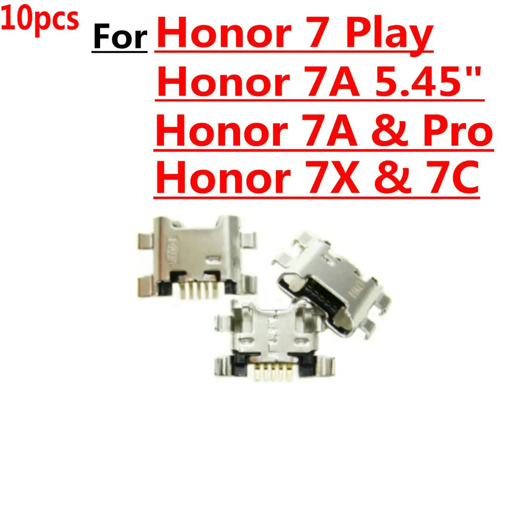 

10 шт. новый разъем Micro USB для зарядки для Huawei Honor 7A 7C 7X 7S 7 Play