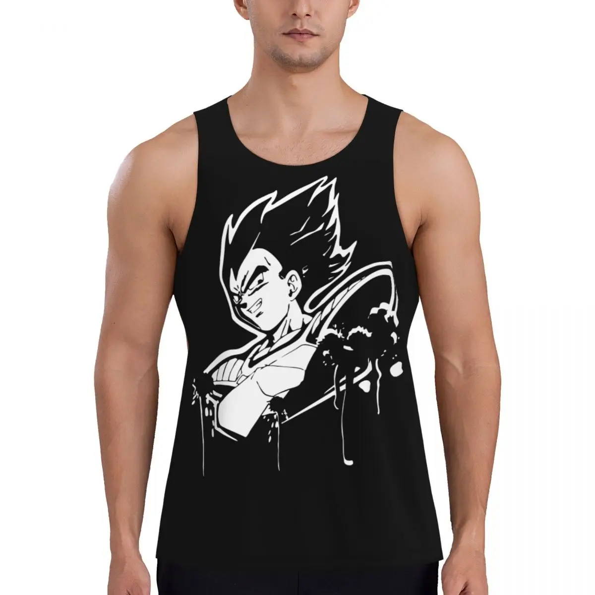 Vegeta Saiyan Tank Tops Heren Spier Vest Compressie Shirt Mannelijke Mouwloze Tops Dbz Dragon Ball Gym Fitness Training Sportkleding