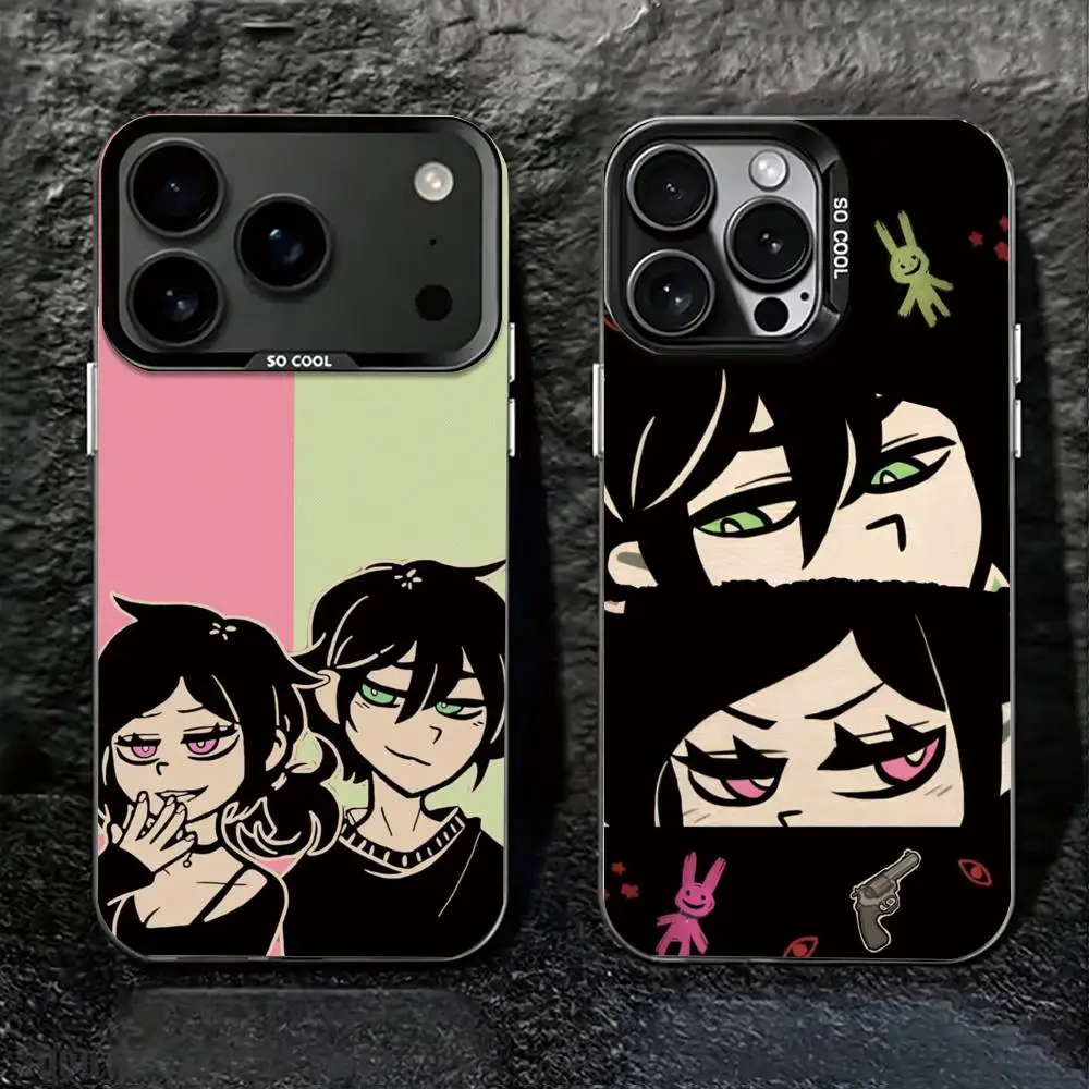 Coffin Of A-Andy And L-Leyley gift Phone Case For iPhone 17,16,15,14,13,12,Plus,Pro Max,XS,Colored Silver Plated Inside Cover