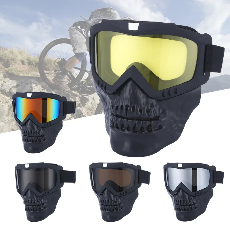 

New Motorcycle Goggles, Windproof Dustproof UV400 Protection, Anti-Fog for Harley Riding Skiing Mountaineering Sports Glasses