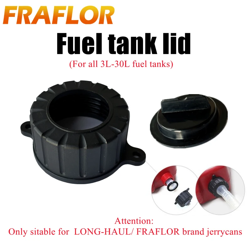 Spare Fuel Tank Oil Can Jerrycan Oil Pipe Hose Tube Lid Cap for Long-Haul Fraflor 3L-30L Petrol Cans Car Jerry Can Cover Lid