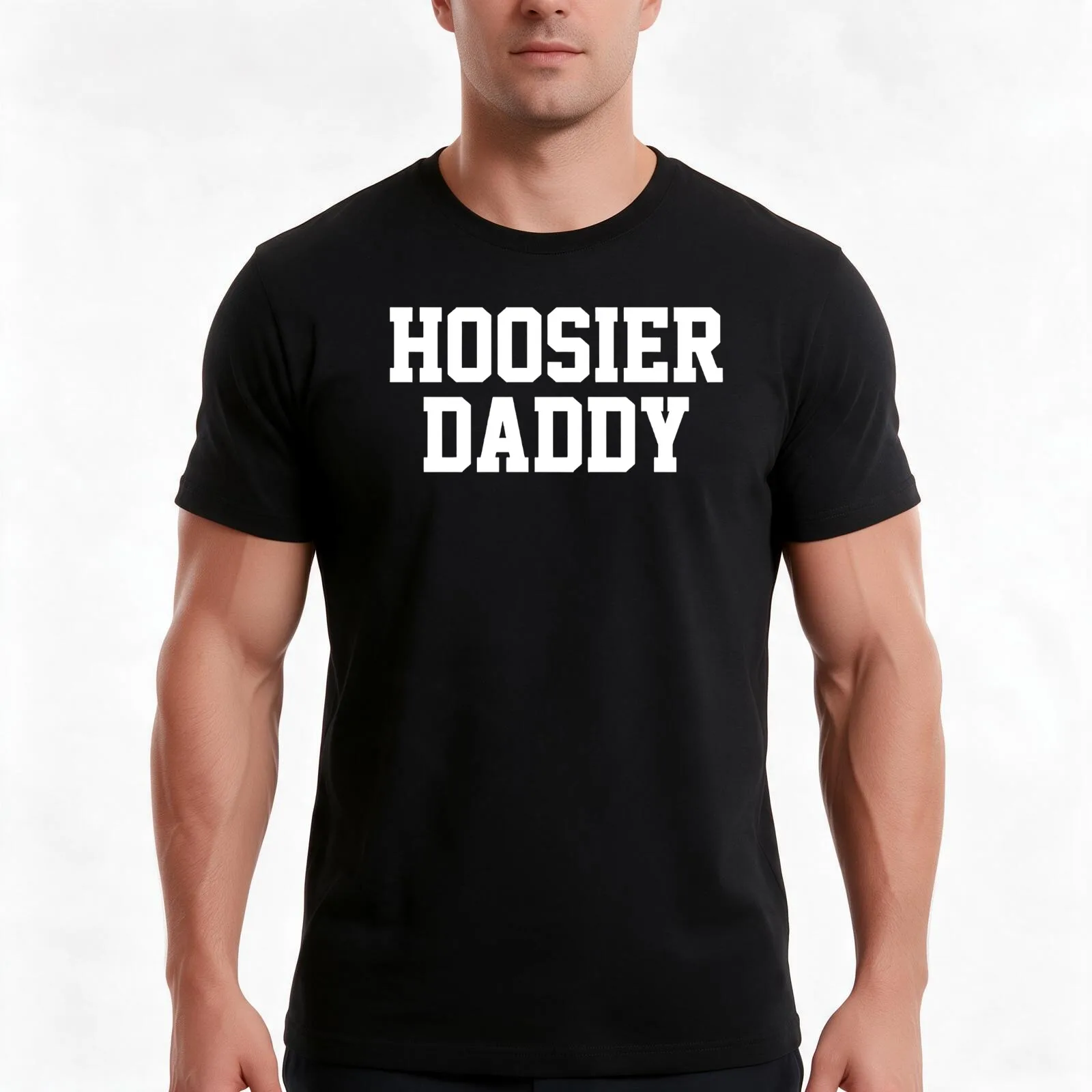 New-Hoosier-Daddy-Whos-Your-Daddy-Pun-Funny-Dirty-Adult-Humor-Tee- T-Shirt, Summer Casual Cotton Tee, Oversized Streetwear Tops