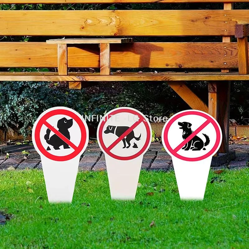 Letrero de Plástico 'No Dog Poop', Señal de Advertencia de Prohibido Excrementos de Perros, Letrero para Jardín, Estaca para Jardín, Advertencia Impermeable para Exteriores para Dueños de Mascotas, Previene la Contaminación