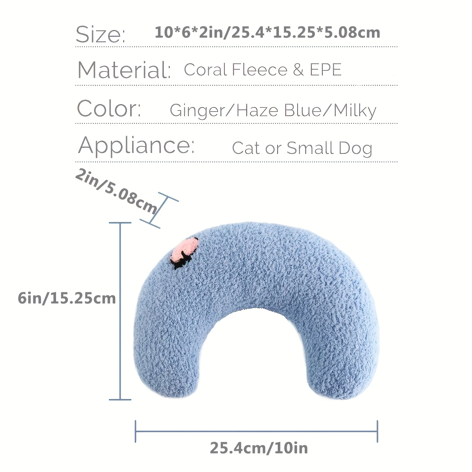 NEW 2026 Cat Moon Shaped Pillow Super Soft Plush Half Donut Pillow Pet Toy Cat Sleeping Pillow, Dog Universal Mat, Pet Supplies view 3