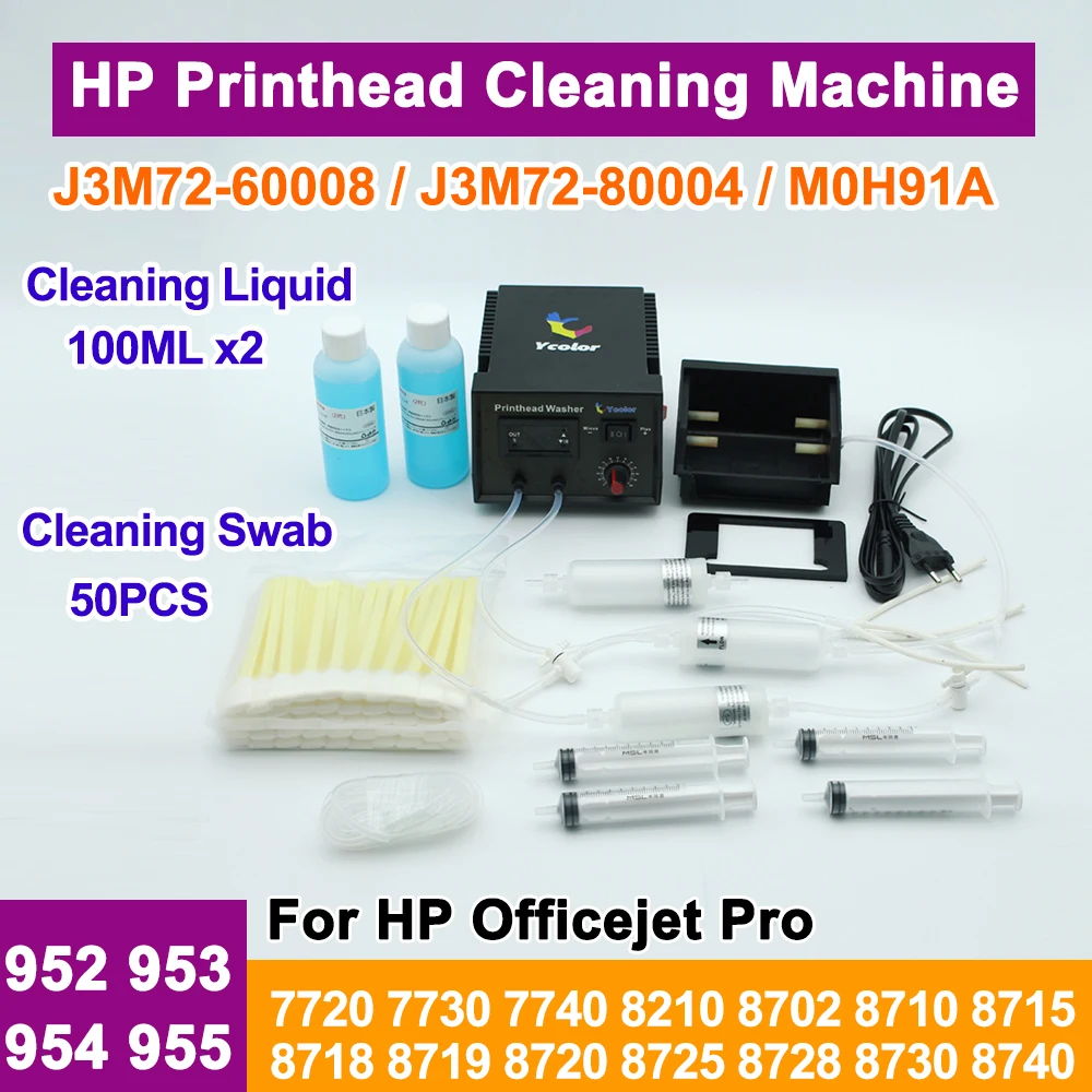 

952 953 954 955 Cleaning Liquid Cleaning Foam Swab Stick PrintHead Cleaning Machine For HP Officejet Pro 7740 8210 8702 8710