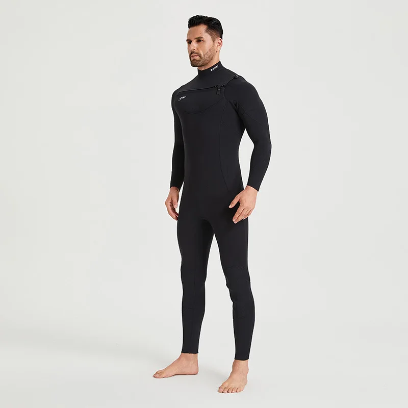 2/3mm Warm One-Piece Wetsuit For Men And Women Super Elastic Cr Long-Sleeved Wetsuit Sun Protection For Diving Surfing Swimming