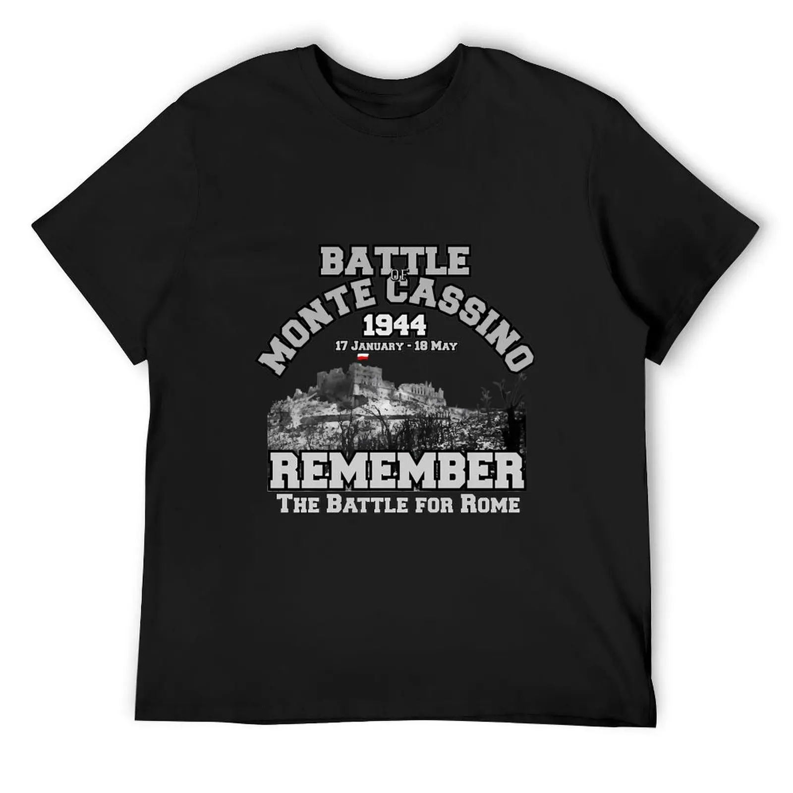 Battle of Monte Cassino 1944 \t T-Shirt quick-drying sweat blanks graphic t shirts mens clothing