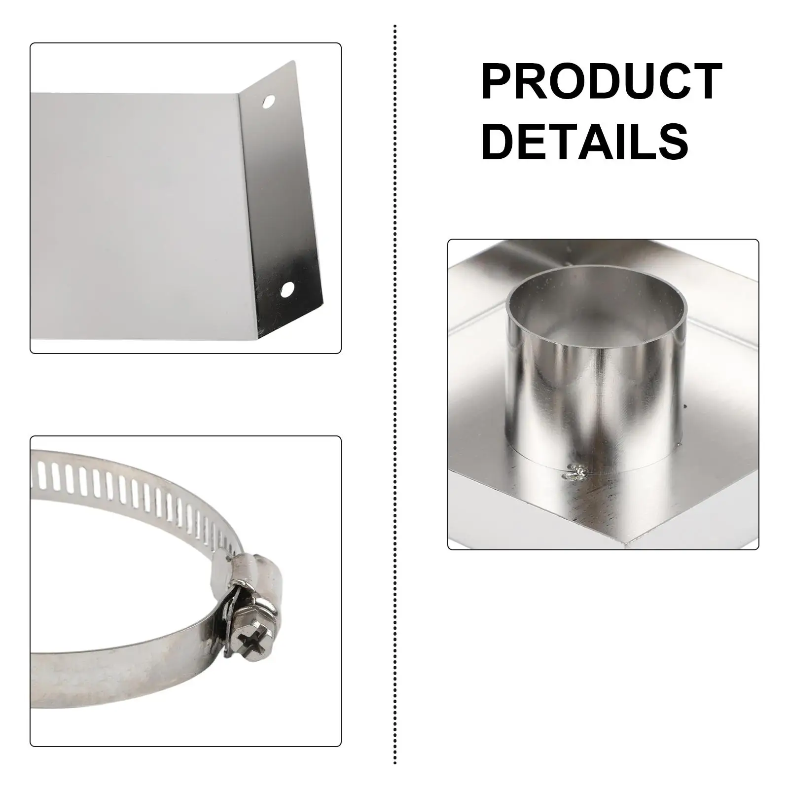 For Pellet Stoves For Efficient Operation Air Intake System Fresh Air Intake Square Pellet Stove Pipe Bolt Clamps