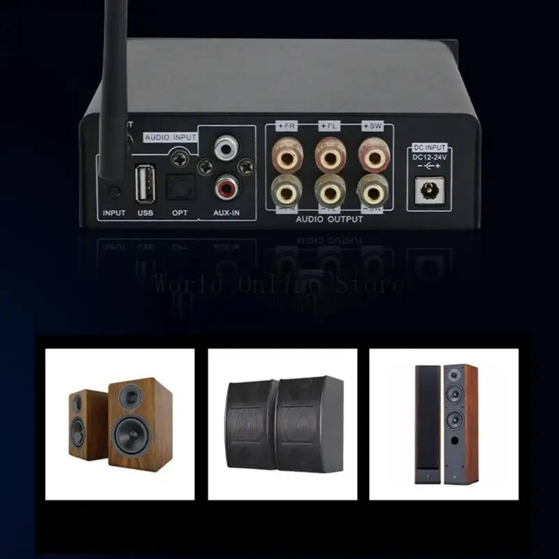 E580 2.1ch HiFi Power Amplifier Wireless Streaming Overloads Protections 87HC