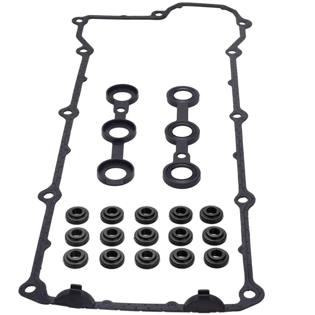 11120034107 Valve Cover Gasket Set with Grommets for 92-95 325i 325is 525i 525iT M3 E34 E36 2.5L 3.0L DOHC M50B25 S50B30