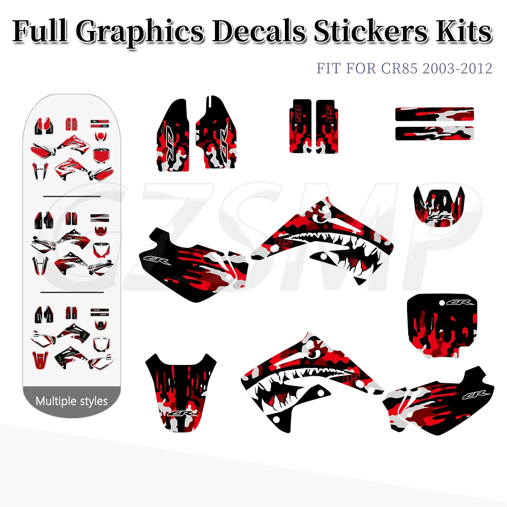 

Motorcycle Graphics Background Decal Sticker Deco Kit Fit for Honda CR 85 CR85 2003 - 2012 2005 2007 2010 CR 85 85R