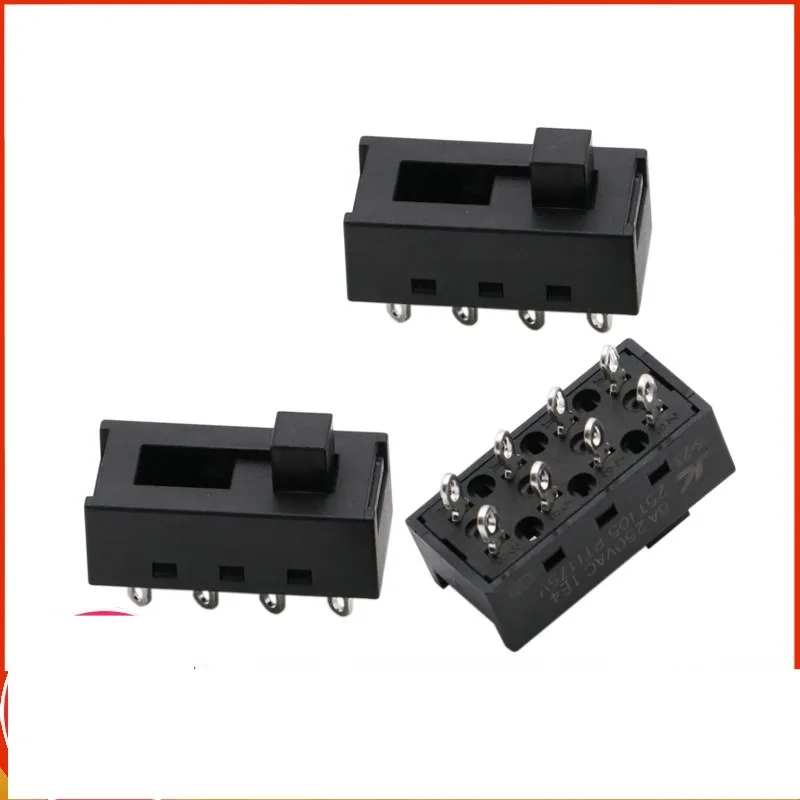 100pcs SS-23N02/23l11 High-current Toggle Switch 8-pin 3-position Vertical Wave Type Push Switch