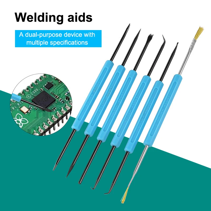 6-Piece Soldering Aid Kit PCB Cleaning And Maintenance Tools Repair And Soldering Aids Circuit Board Soldering Accessories