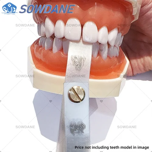 Imagen 2 del producto Nuevo Medidor de hoja Dental, herramienta de regla de resina de medición Occlusal, espesor Autoclavable, 0,1mm