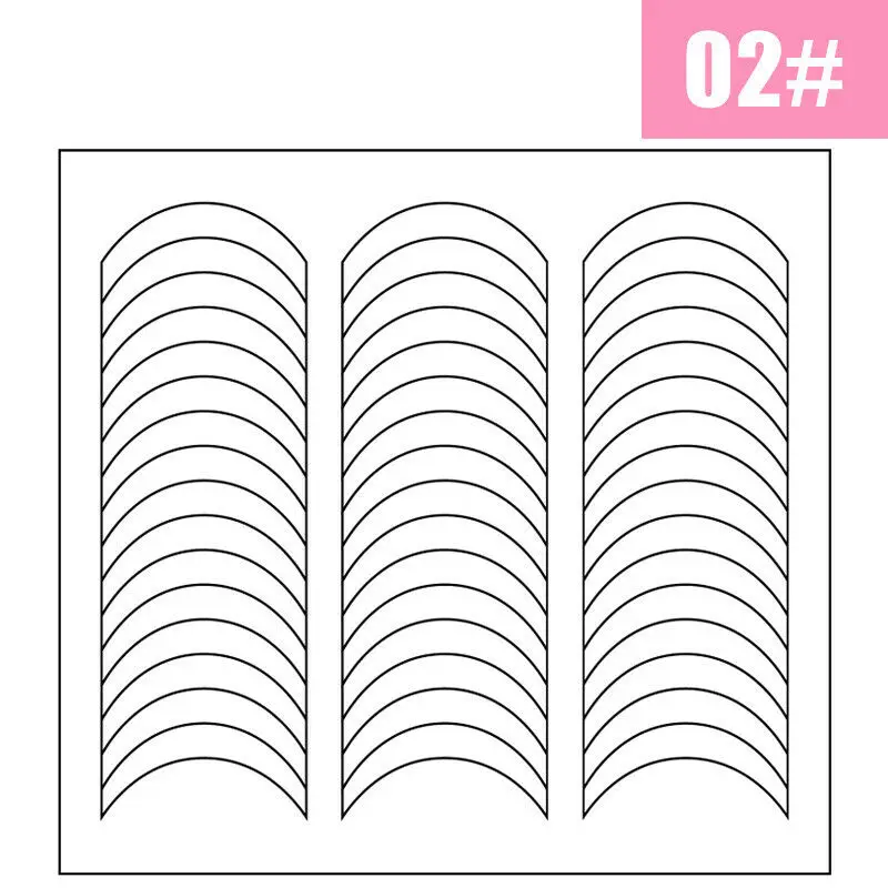 5-teiliges Nail-Art-Schablonen-Set für französische Maniküre, einfache Anwendung von Nagellack, Aufkleber für perfekte Nagelspitzen – Detail 6