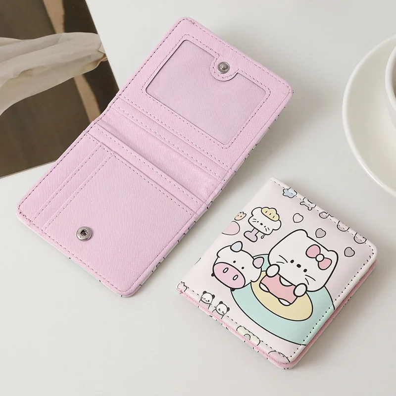 Dompet Gitl Siswa Ramping Baru 2025 Tempat Kartu Foto Kpop Kartun Dompet Pemblokir RFID Dompet Koin Gaya Jepang Organizer Kartu