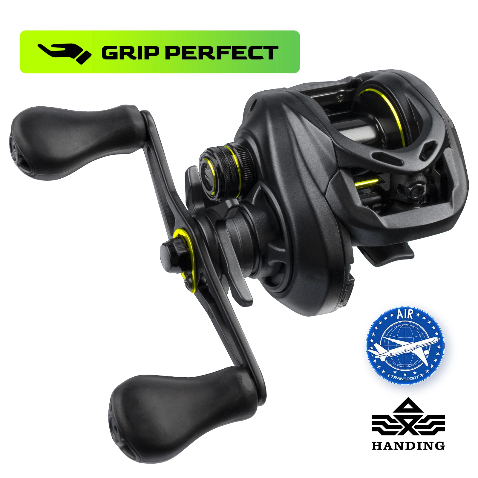 

HANDING M1 Baitcasting Reel 8KG Max Drag Low Profile Fishing Reel 6+1 Double Shield BB 7.2:1 Gear Ratio 207G Durable Baitcaster