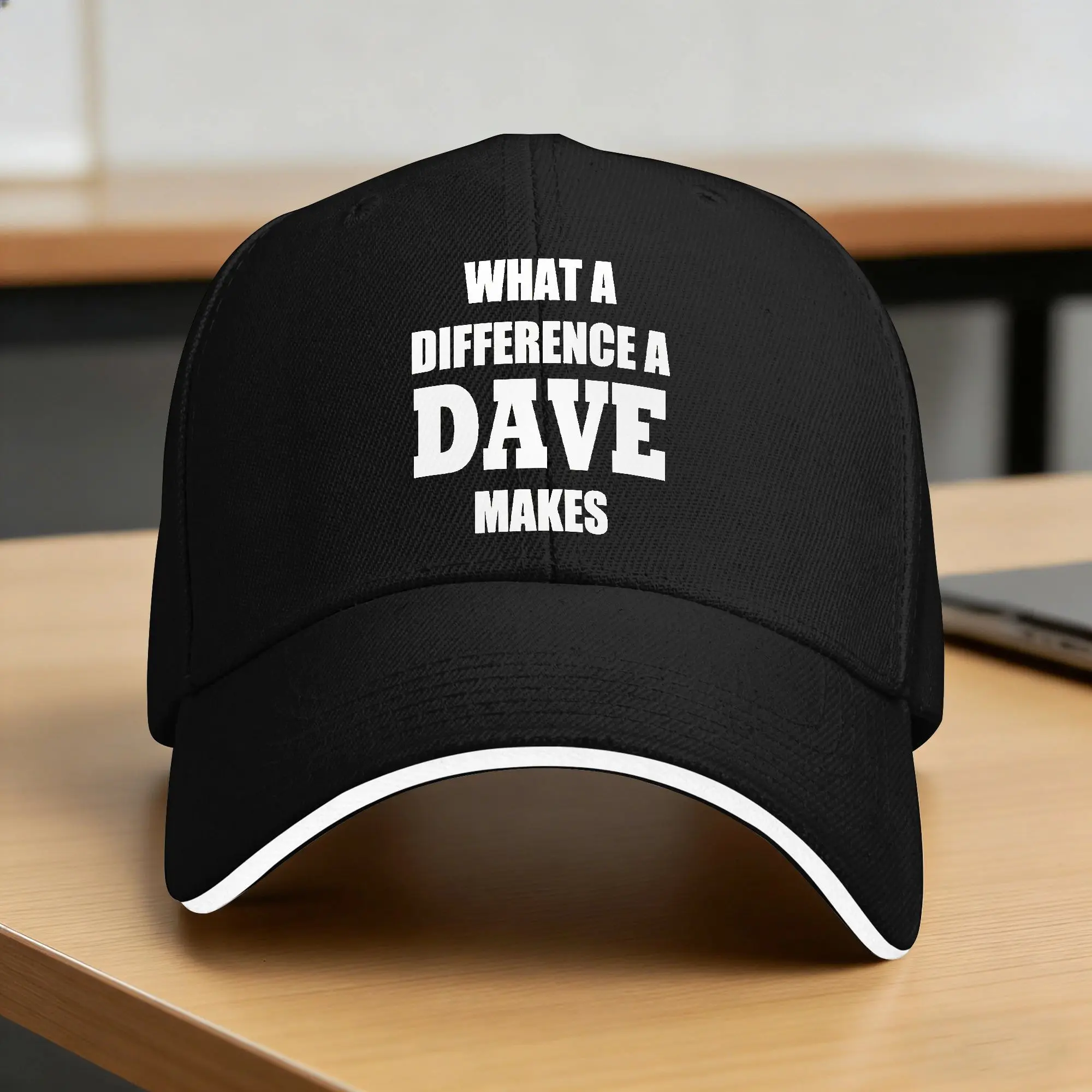 Summer What A Difference A Dave Makes Baseball Cap Tennis Skate Print Sun Trucker Hat Female Male Dropshipping Baseball Caps
