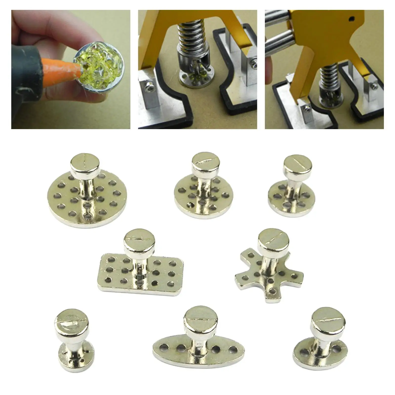 

Auto Dents Repair Tool Sliding Hammer Tabs Lightweight Glue Puller Tabs Kits Dents Pulling Tabs for Small Dents Car Sheet