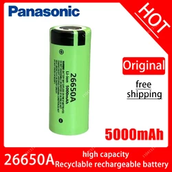 Original Panasonic 26650 Battery 3.7V 5000mAh Rechargeable Liion Battery for Led Flashlight Headlamp Torch Litio Battery Charger
