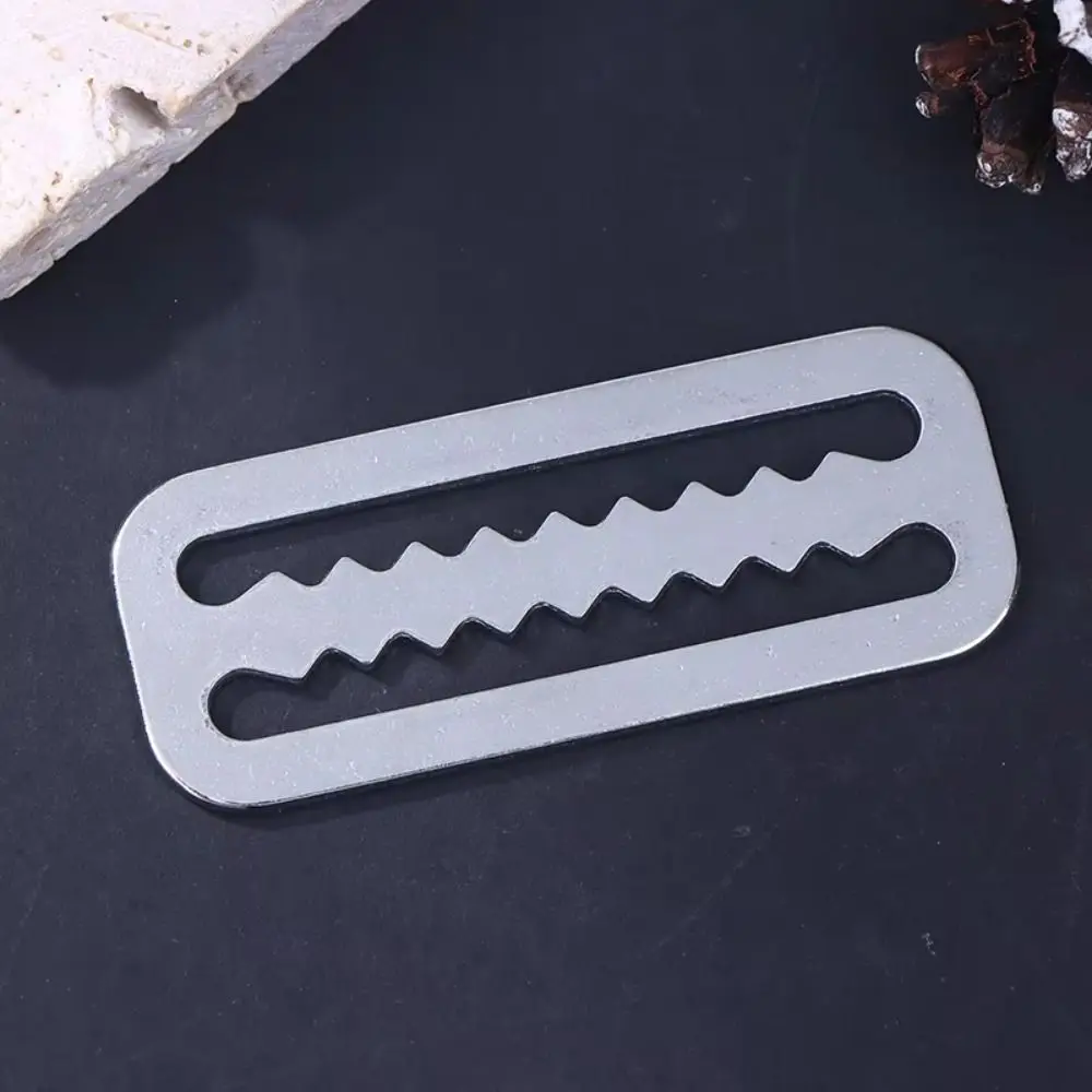 1/5PCS Slide Keeper Ring Diving Weight Belt Stainless Steel Serrated Locking Belt Buckle Double Slot Structure Webbing Buckle