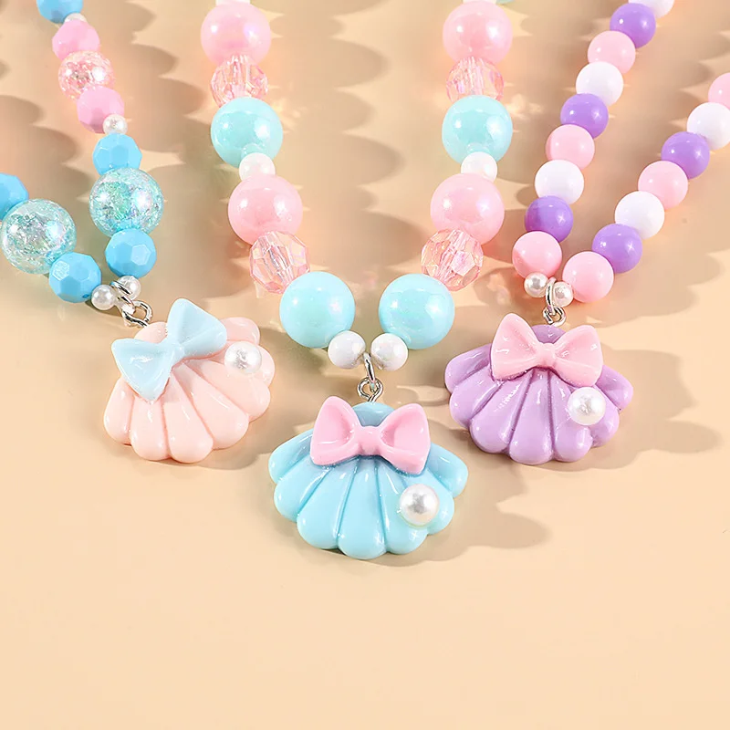 Makersland Cute Ice Cream Pendent Necklace For Children Necklace For Girls Kids Jewelry Accessories Charming Gifts Wholesale