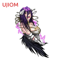 UJIOM 13cm × 8.7cm Albedo Beautiful Wall Sticker Pretty Anime Girl Attractive Graphics Decals Amusing Room Decor Aesthetic