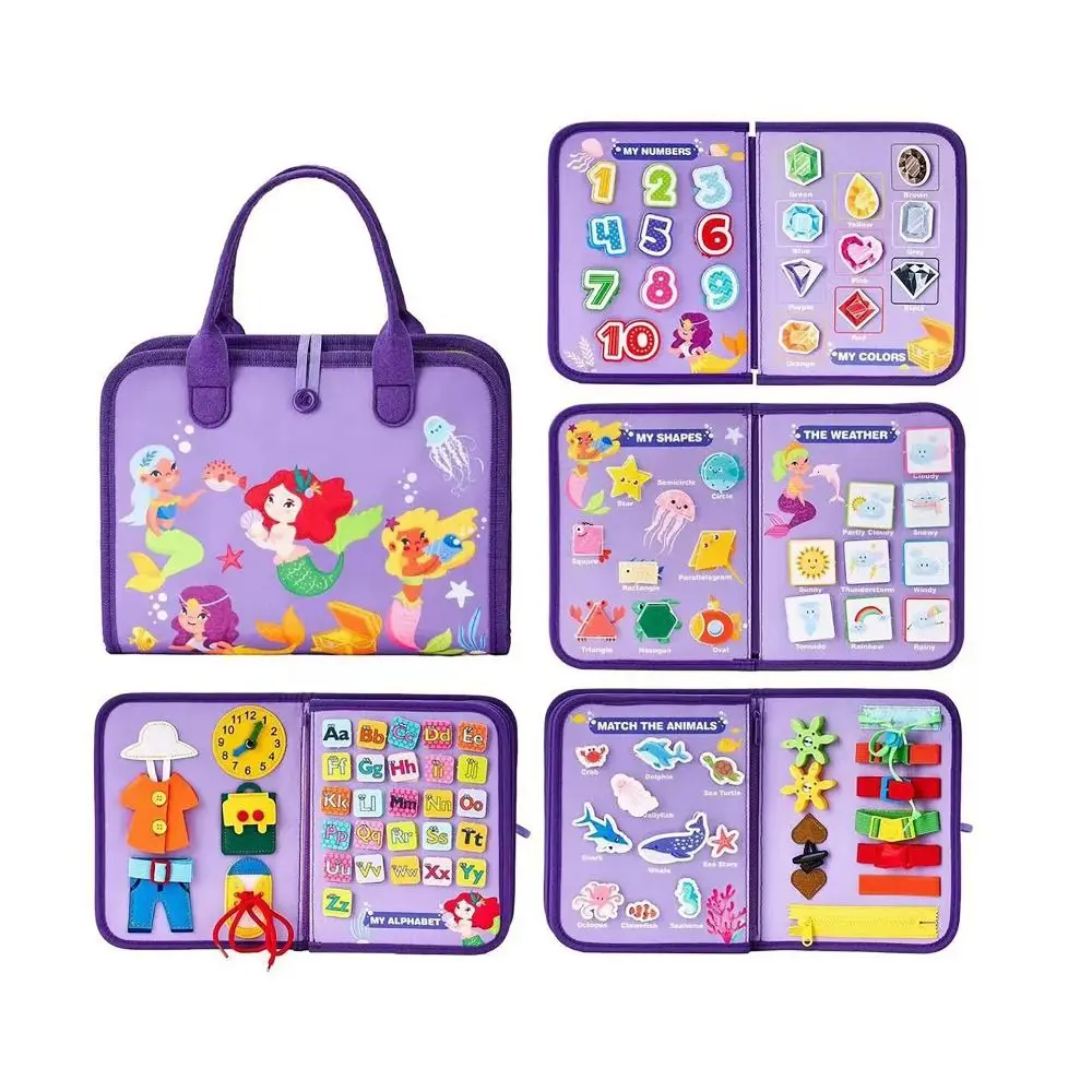 Felt Learning Board Teach Kids Life Skills Table Game Busy Board Preschool Learning Activities