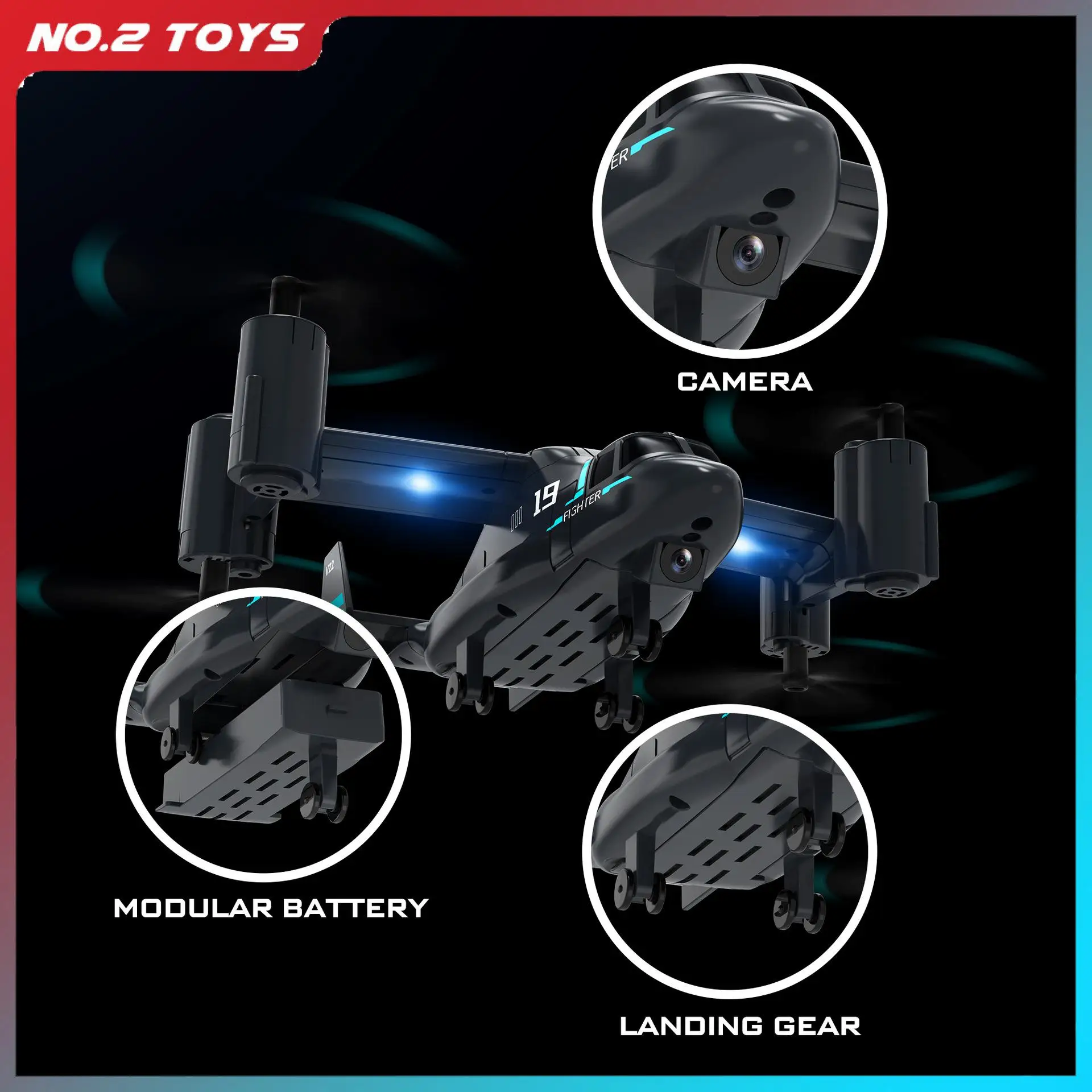 480P RC Drone Helicopter UAV 6
