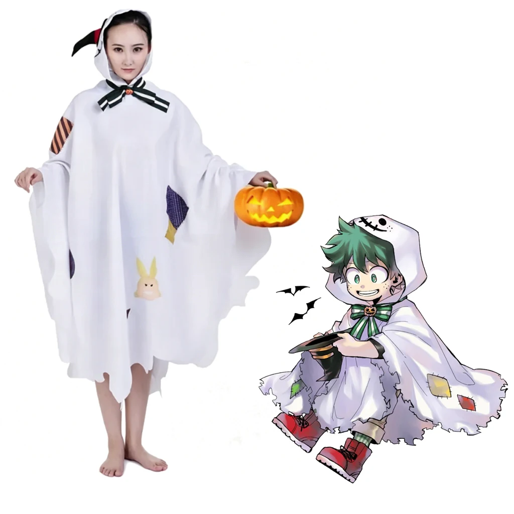 Anime-Held Izuku Midoriya Cosplay-Kostüm Halloween Geister-Kapuzenumhang für Erwachsene