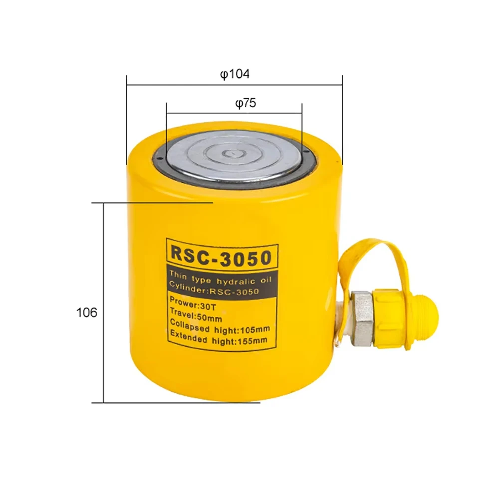 RSC-3050 Short Hydraulic Jack – 30 Ton 50MM Stroke Heavy-Duty Lifting Equipment