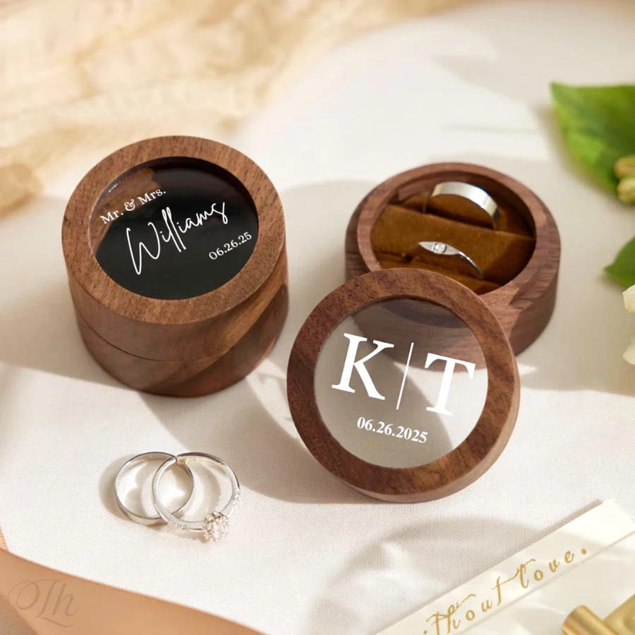 

Personalized Wedding Ring Box Wooden Wedding Ring Box Custom Wedding Engagement Proposal Ring Box Wedding Anniversary Gift