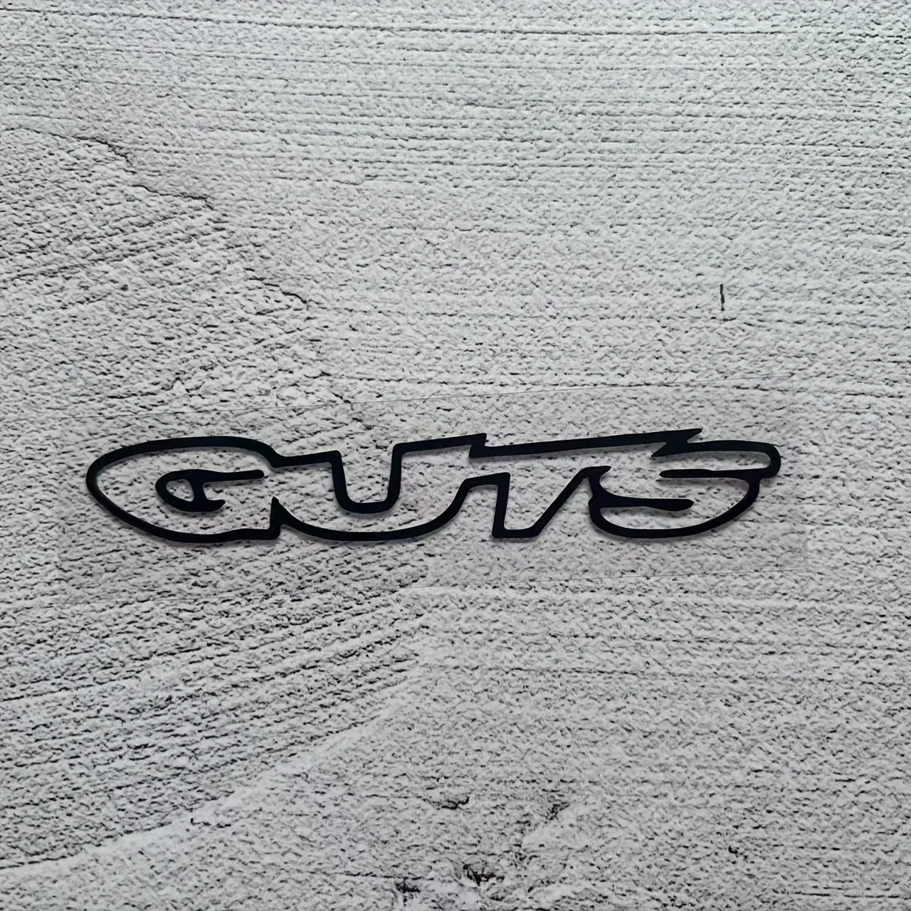 GUTS Buchstaben-Aufkleber, wasserfest, Vinyl-Aufkleber, schwarz, weiß, rot, Aufkleber für Auto, Motorrad, Helm – Detail 7