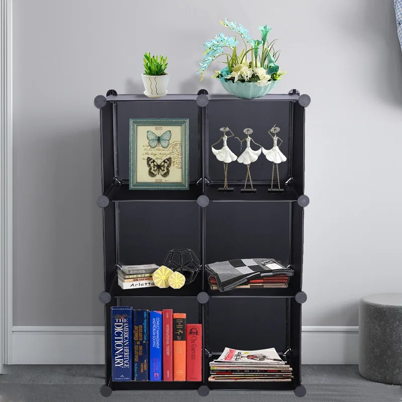 

Plastic Shelving Household Red Wine Rack Simple Combination Cabinet Splinted Plastic Simple Group Device Shelf Storage Cabinet