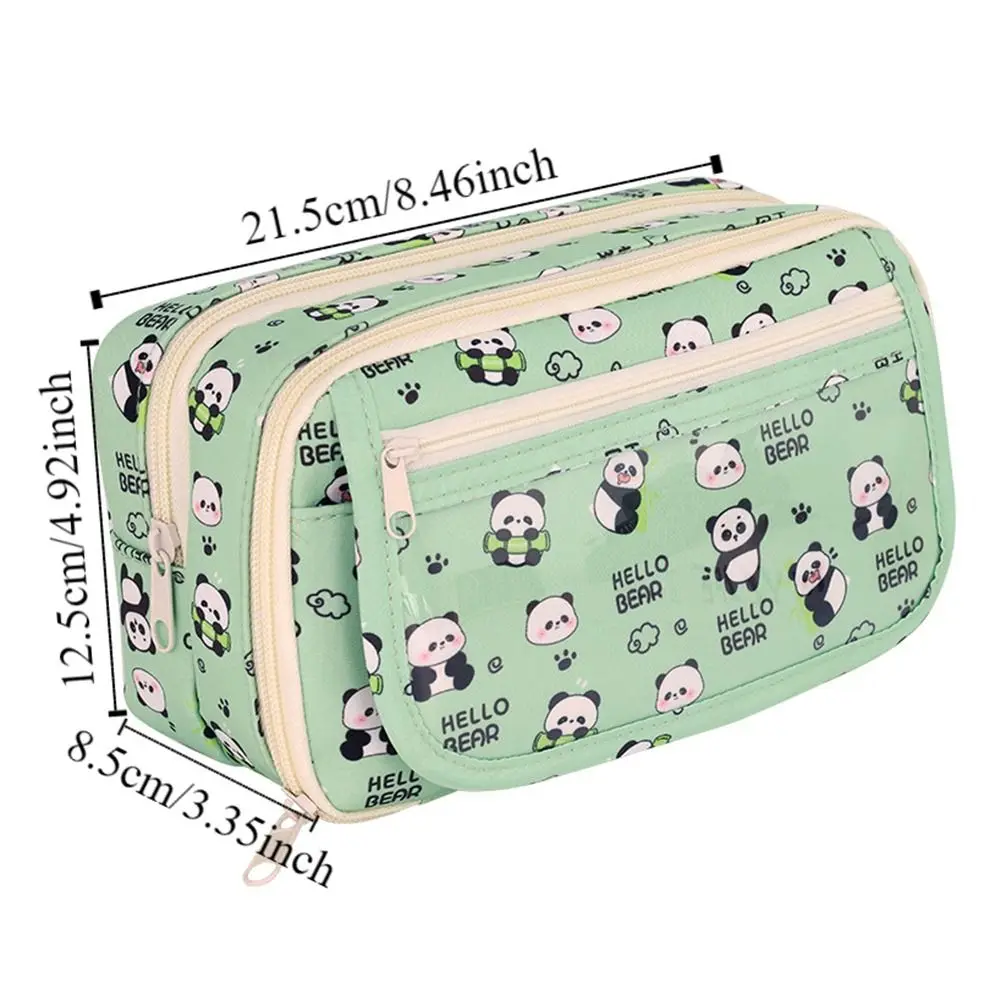 9-Layer Capibara Pencil Bag Panda Creative Capybara Stationery Bag Korean Style Large Capacity Cartoon Pen Pouch School Office
