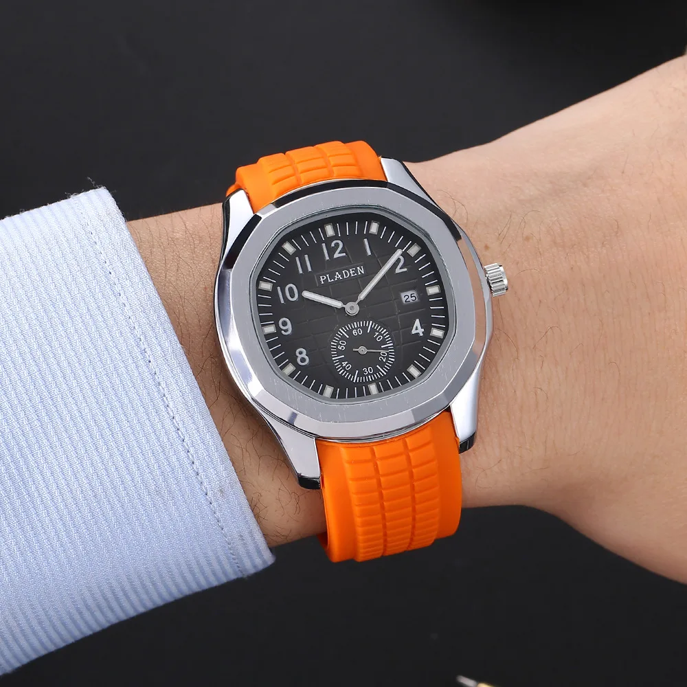 Fashion Leisure High-End Classic Hand-Retted Rubber Men\'s Quartz Watches And Trendy Jewelry.