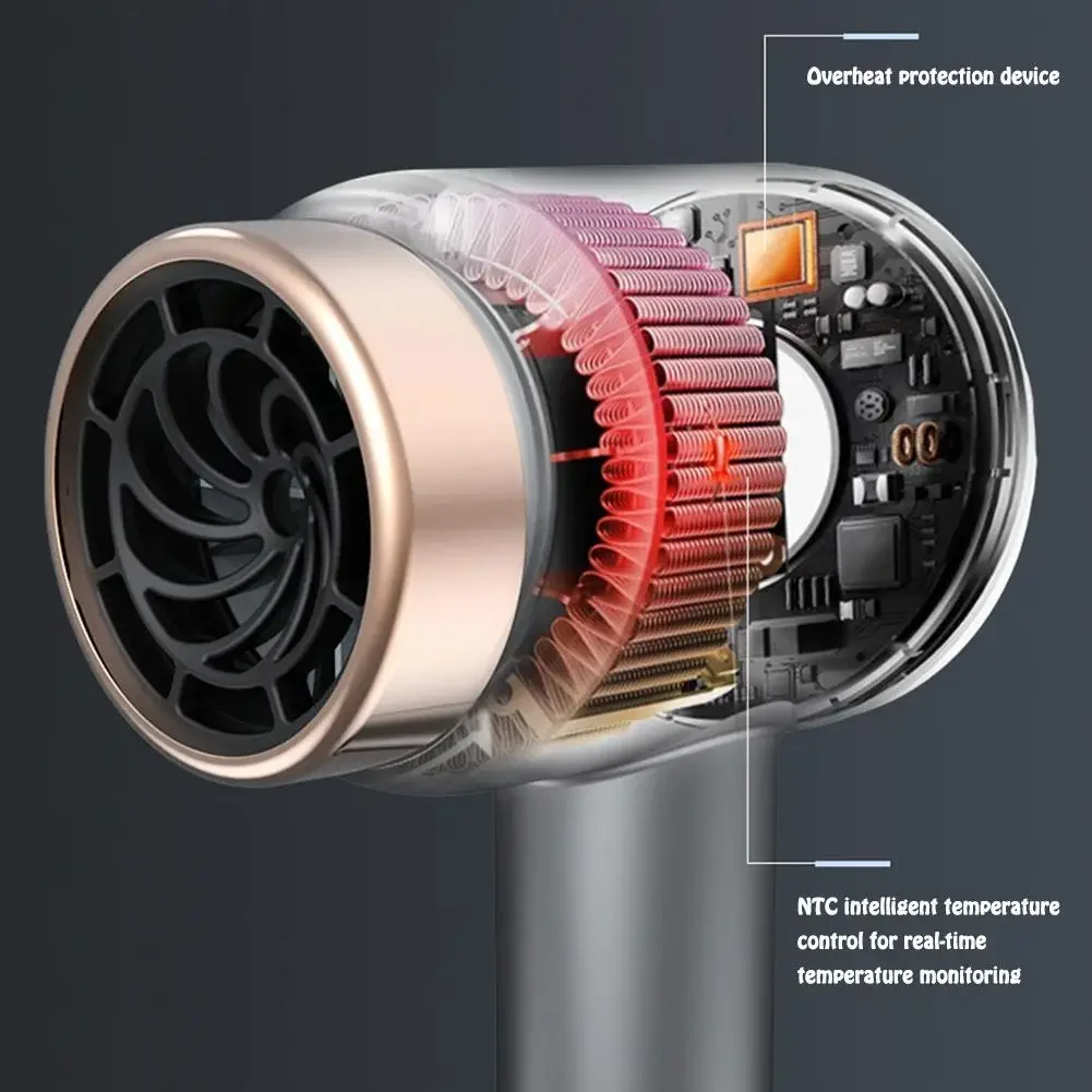 Usb مجفف الشعر مجفف شعر لاسلكي شحن مجفف الشعر المحمولة غير موصول عنبر الأيونات السالبة مجفف الشعر الساخن والبارد