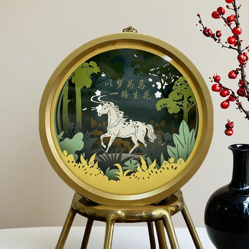 

2026 Year of the New Lantern DIY Handmade Material Kit Children Portable Paper Carving Lantern Cultural Creative Gift