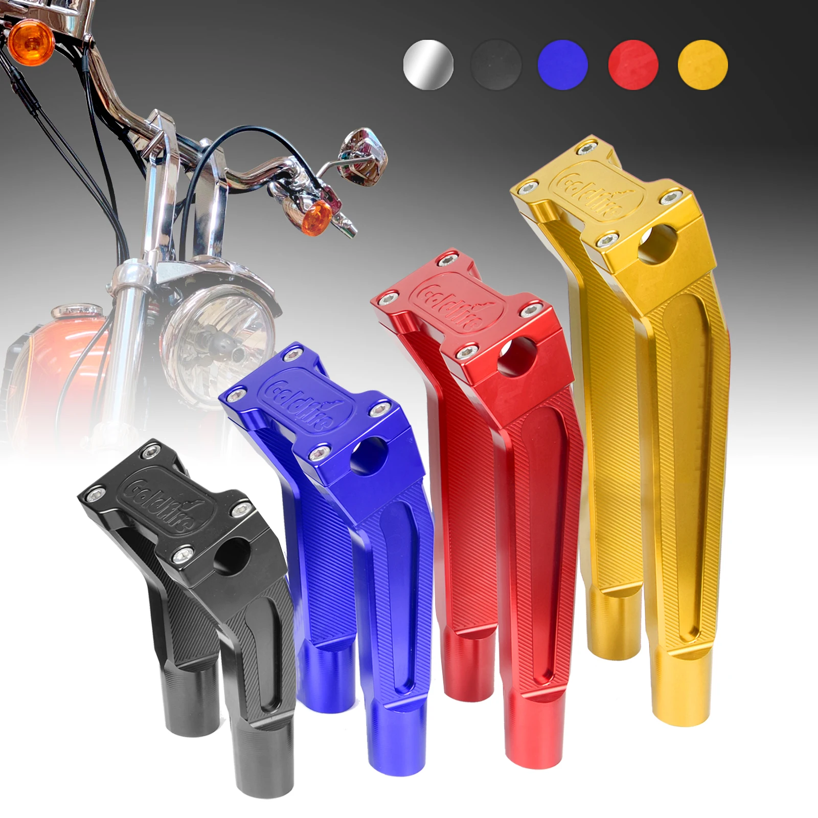 

6/8/10 Inch Motorcycle Bar Clamps Raised Handlebar Handle Bar Riser Moto Parts For Most Dyna / Street Bob / Softail / Sportster