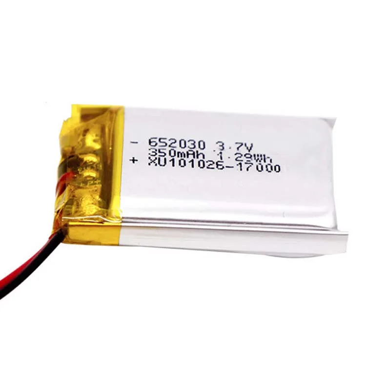 2/5/10/20 Pcs 3.7V 350mAh 652030 Lithium Polymer Ion Battery 2.0mm JST Connector