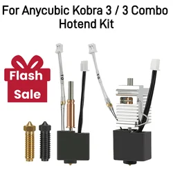 Hotend kit For Anycubic Kobra 3 Bimetal Heatbreak Hot End 24V 50W Heating Tube Thermistor For Anycubic Kobra 3 Combo Print Head