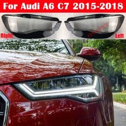 Auto Head Lamp Light Case For Audi A6 C7 2015-2018 Car Front Headlight Lens Cover Lampshade Glass Lampcover Caps Headlamp Shell