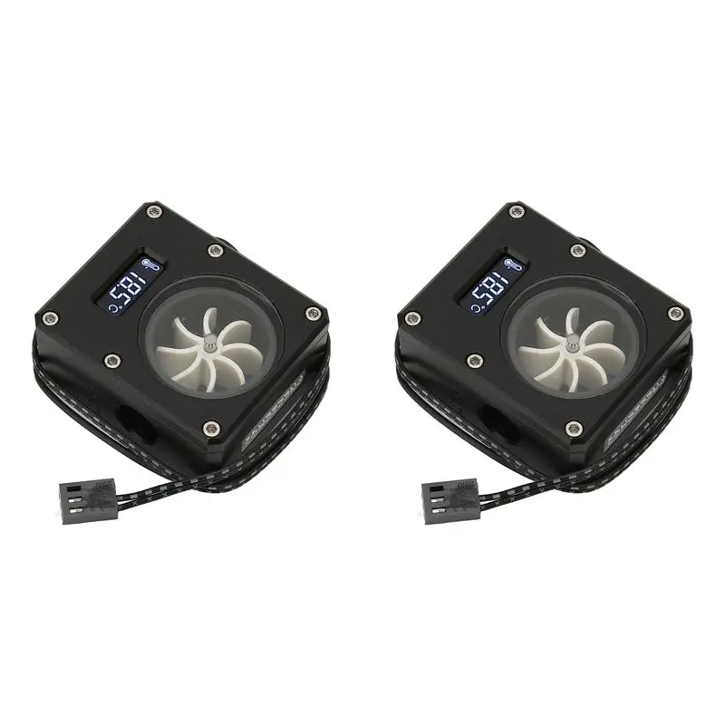 M51K-2X PC Water Cooling Flow Meter Indicator 12V Small 3Pin Interface G1/4 Thread Pom Rustproof Computer Flow Meter Black